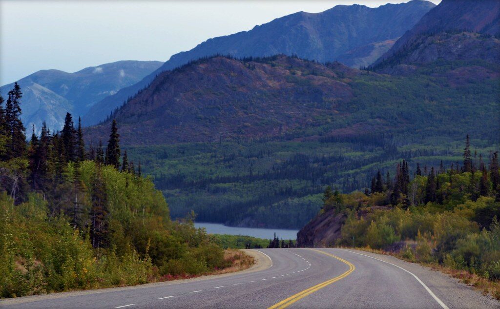 Alaska landscape on the road to Skagway